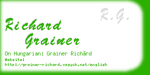 richard grainer business card