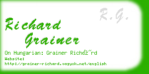 richard grainer business card